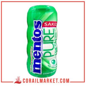 Mentos Chewing-gum Sans Sucre Goût menthe Pure Fresh 15 Pièces 30 G