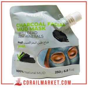 Frederm Cosmetiques Masque Facial à la Boue de la Mer Morte au charbon 250 ml