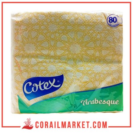 Cotex arabesque Serviettes De Table 80 Serviettes