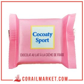 guenz cocoaty sport chocolat au lait fourré creme de fraise 17 g
