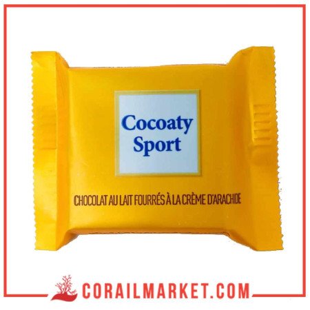 guenz cocoaty sport chocolat au lait fourré creme de d'arachide 17 g