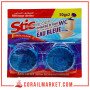 STIC blocs chasse d'eau wc eau bleu 2×50 g