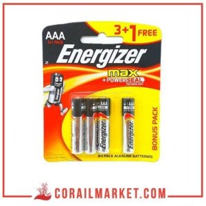 AAA (بطارية انيرجايزر ماكس،1.5 فولت  (4 قطع