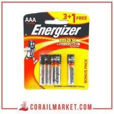 AAA (بطارية انيرجايزر ماكس،1.5 فولت  (4 قطع