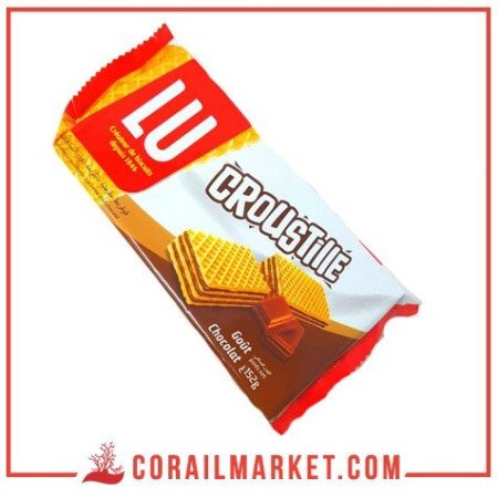 gaufrettes a la créme chocolat croustille lu 152 g