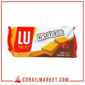 gaufrettes a la créme chocolat croustille lu 152 g