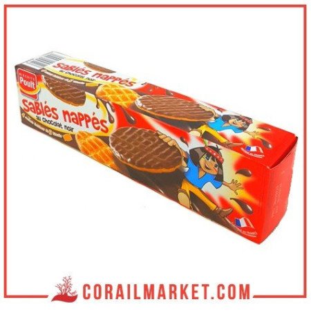 sablés nappés au chocolat NOIR poult 200 g