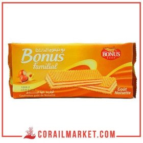 gaufrettes à la crème de noisette bonus familial 160 g
