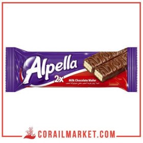 GAUFRETTES AU crème de LAIT enrobé de chocolat  alpella 2X 36 g