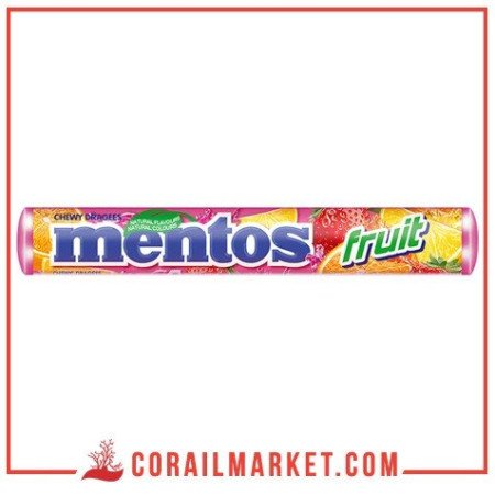 Bonbons tendres goût fruit mentos 38 g